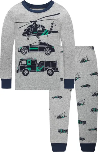 Miniatura 2 de Dolphin&Fish Pijamas para niños de 4 piezas, ropa de dormir de algodón para niños pequeños