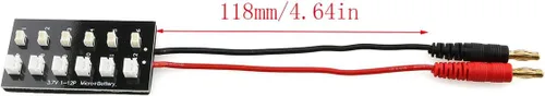 Miniatura 2 de E-outstanding Paquete de 1 placa de carga de equilibrio de batería Lipo de 3.7 V, 1S Ultra Micro JST-PH Paralelo Connect Plate Blade Inductrix