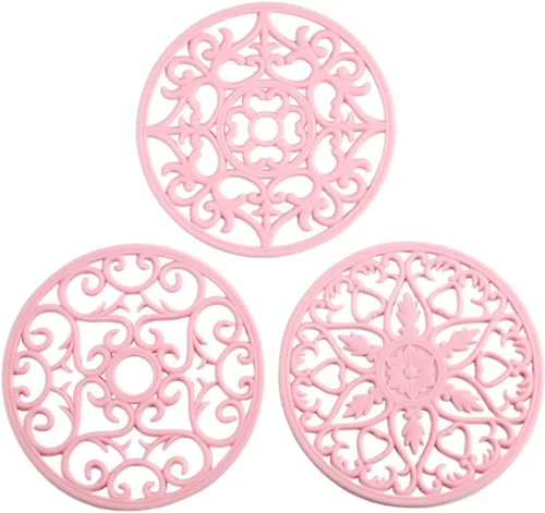 Miniatura 13 de Colinda Salvamanteles de silicona para platos calientes, ollas calientes y almohadillas, protege la encimera de ollas calientes y sartenes que salen