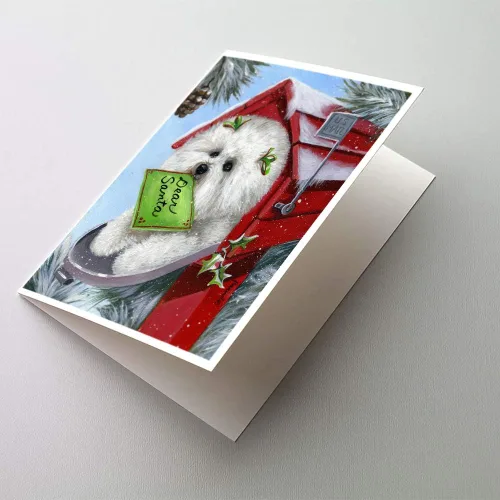 Miniatura 85 de Caroline's Treasures PPP3013GCA7P - Tarjetas de felicitación y sobres para mascotas de Basset Hound Teacher, paquete de 8 tarjetas en blanco