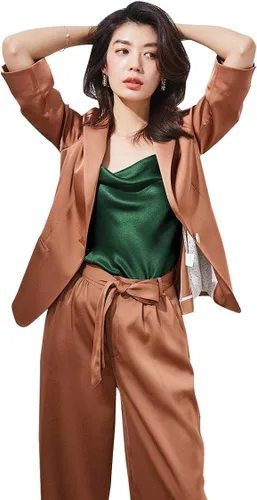 Miniatura 4 de Camisola sexy de seda sin mangas sin mangas con suave satén