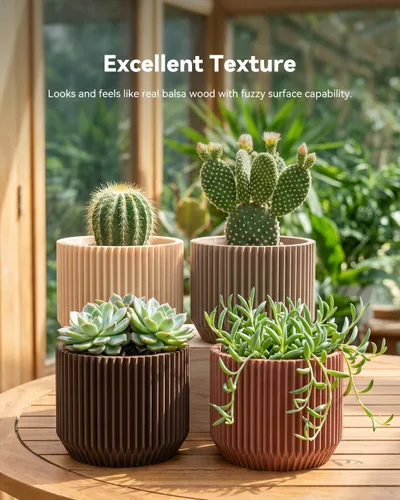 Miniatura 3 de SUNLU Filamento PLA de madera de 0.069 pulgadas, filamento de impresora 3D de fibra de madera real, textura y aroma de madera natural, sin