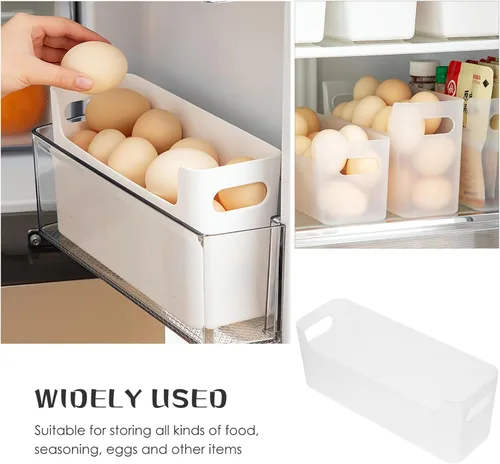 Miniatura 3 de VOSAREA Juego de cajas de almacenamiento para nevera, contenedor organizador transparente para refrigerador, huevo, queso, verduras, contenedores
