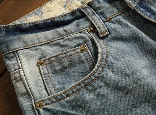 Miniatura 4 de Jeans rasgados de moda para hombre con parches