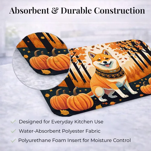 Miniatura 6 de Caroline's Treasures DAC1072DDM Shiba Inu - Tapete de secado de platos absorbente para encimera de cocina, tapete escurridor de platos