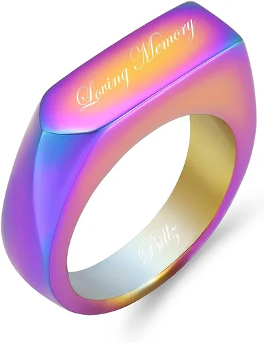 Miniatura 20 de Joyería de cremación para cenizas, geometría, estilo simple, anillo conmemorativo para cenizas, soporte para cenizas con kit de relleno, anillo
