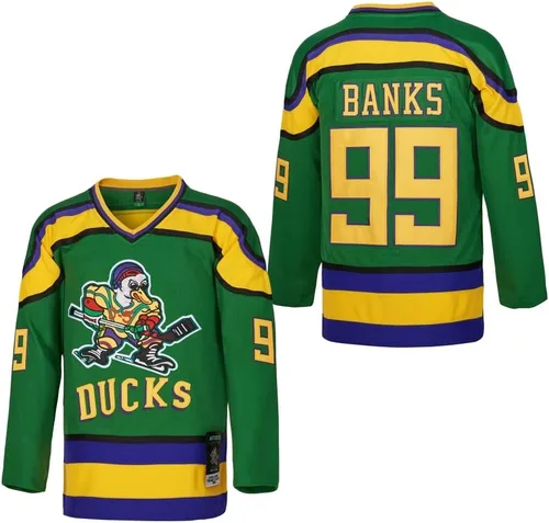 Camiseta Mighty Ducks #33 Goldberg #66 Bombay #96 Conway #99 Banks Jersey, camiseta de hockey sobre hielo para hombre, S-XXXL