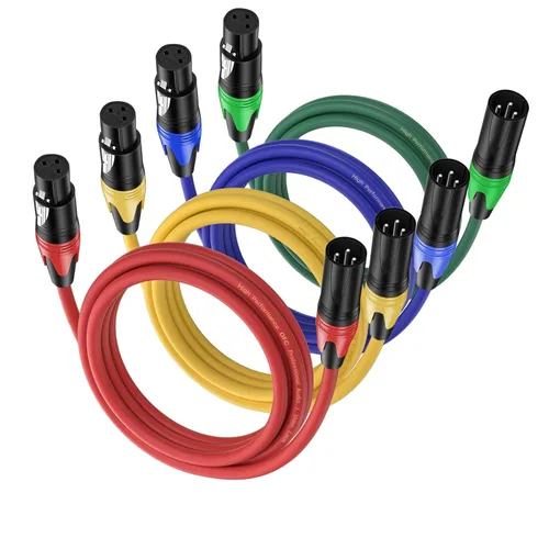 Miniatura 19 de Paquete de 2 cables XLR de 3.3 pies, cable de micrófono equilibrado de alta calidad con cable XLR de 3 pines macho a hembra, negro, cobre puro