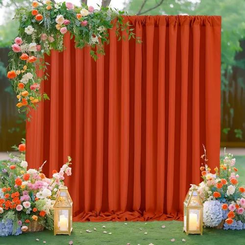 Miniatura 73 de Cortinas de Telón de Fondo Blanco de 2 Paneles 5 x 1,5 m de Poliéster, Telón de Fondo para Fotografía, Cortinas para Decoración de Fondo de Boda