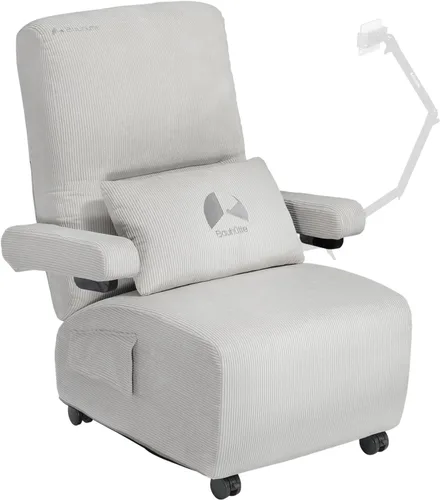 Miniatura 10 de Bauhutte G-410-BK Deluxe Gaming Sofa, Recliner, Gaming Chair, Single Seat, Black, Desk Sofa, Wheels, Ottoman