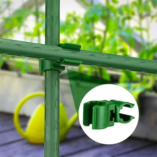 Miniatura 7 de 50 piezas de clip de conector de enrejado ajustable para plantas, estacas de plástico para jardín, tipo A, clip de hebilla para juntas de conexión