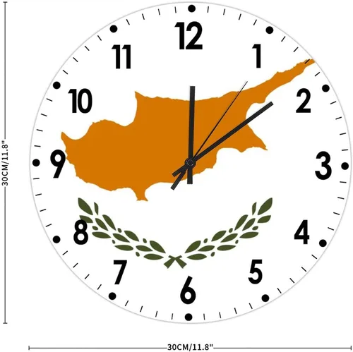 Miniatura 304 de Cheyan Reloj de pared con bandera de Canadá de 12 pulgadas, silencioso, sin tictac, de PVC, funciona con pilas, reloj redondo decorativo, regalo