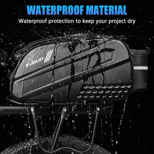 Miniatura 5 de Bolsa de transporte para maletero de bicicleta, impermeable, para viajes, expedición, bolsa de transporte para casco de carga con soporte