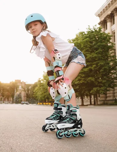 Miniatura 6 de 2PM SPORTS - Patines en línea Cytia para niñas, ajustables, con ruedas iluminadas, rosa, con ruedas con luces, patines divertidos y parpadeantes