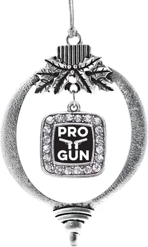 Miniatura 133 de Inspired Silver - Nana púrpura - Adorno de Navidad plateado - Adorno cuadrado para árbol de Navidad con circonita cúbica - Decoración colgante