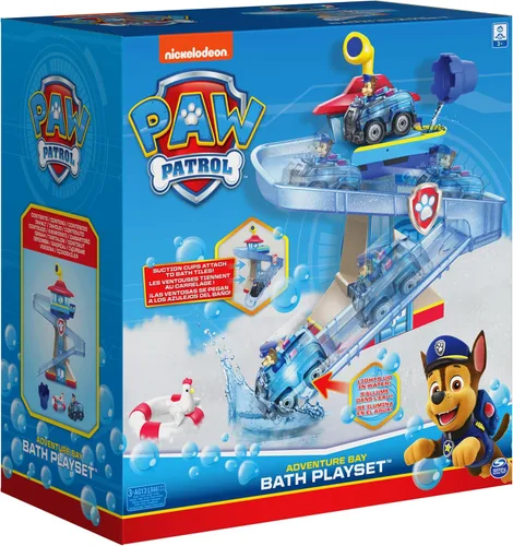 Miniatura 7 de Paw Patrol, Adventure Bay Juego de Baño con Vehículo de Chase con Luz, Juguete de Baño para Niños de 3 Años en Adelante