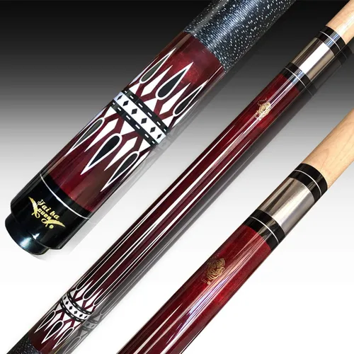 Miniatura 7 de Tai ba cues Palo de billar, punta de cuero multicapa de 13 mm, 58 pulgadas, envoltura de lino, palo de billar profesional de madera dura de arce A3