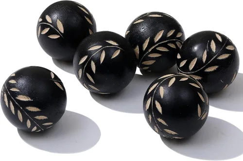 Miniatura 8 de Orbes decorativos para cuencos y jarrones, patrón circular, bolas redondas de resina de 4 pulgadas, juego de 3, centro de mesa de café para sala