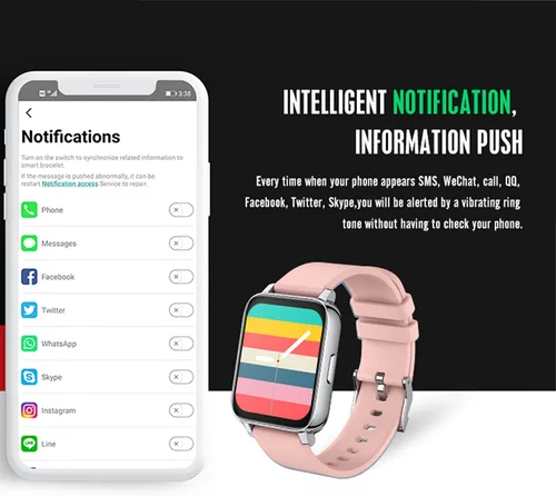 Miniatura 6 de Reloj inteligente para hombres y mujeres, rastreador de actividad física con pantalla táctil de 1.69 pulgadas, reloj inteligente con monitor