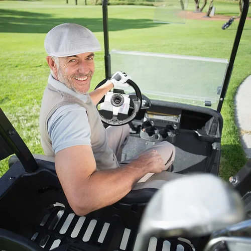 Miniatura 4 de Roykaw Volante universal para carrito de golf compatible con EZGO RXV TXT, Club Car DS Precedent Tempo, Yamaha G29 Drive Drive 2, diseño universal