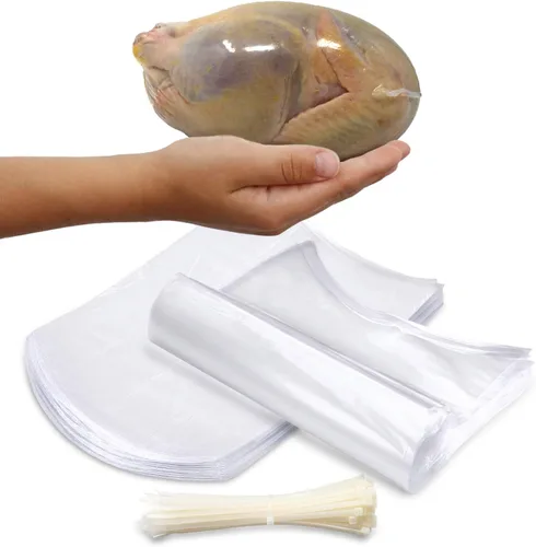 Aves de corral Shrink bags- 50 Borrar 10 x 16 pulgadas Pollos o rabbits-c/50 Zip lazos incluidos/2.5 mil/congelador.