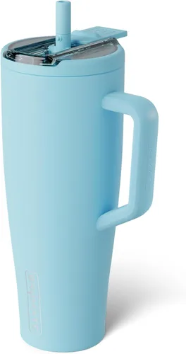 Miniatura 106 de BrüMate Era Flip - Vaso de 30 onzas con tapa con pajilla cubierta 100 % a prueba de fugas, popote higiénico cubierto, botella de agua de acero