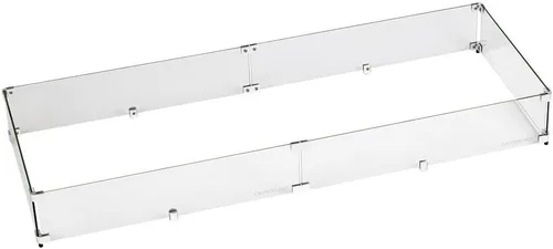 Miniatura 21 de American Fireglass Protector de llama de vidrio templado para sartenes rectangulares de 18 x 6 pulgadas Protector contra viento para exteriores