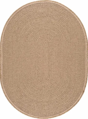 Miniatura 12 de Hauteloom Eris - Alfombra para exteriores, alfombra de patio para porche, exterior, alfombra impermeable, geométrica, marrón, crema, beige, 2 x 2