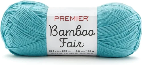 Miniatura 25 de Premier Yarns Hilo de bambú Fair DK, para tejer y tejer, mezcla de algodón para tejido y ganchillo en climas cálidos, color marfil
