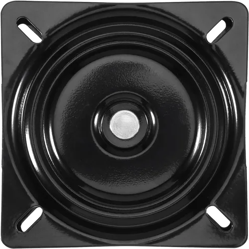 Miniatura 4 de MANCHAP 2 piezas de placa giratoria negra de 8 pulgadas, reemplazo de taburete de barra con rodamientos de bolas resistente, soporte de base