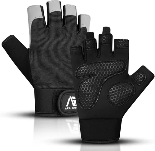 Guantes de gimnasio transpirables para hombres y mujeres – Guantes de entrenamiento ligeros, antideslizantes con protección completa de la palma,