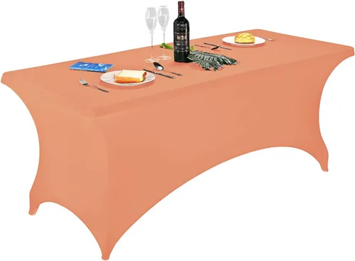 Miniatura 55 de FORLIFE - Funda de mesa de elastano, mantel ajustado de 4 pies para mesas rectangulares, funda elástica para patio, universal para bodas, banquetes