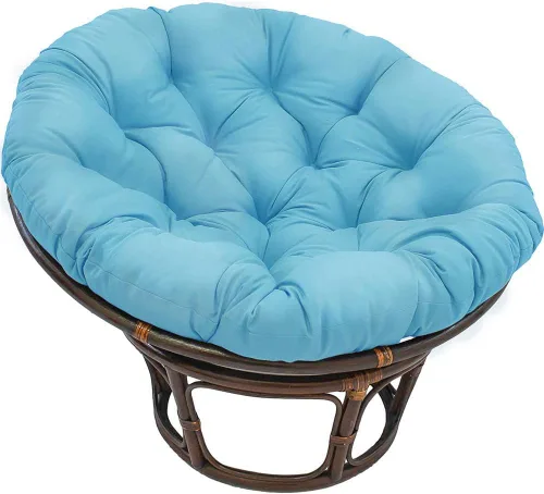 Miniatura 17 de Cojín colgante para silla de hamaca, cojín de tumbona para interiores y exteriores, cojín redondo grueso para silla de huevo, cojín de asiento