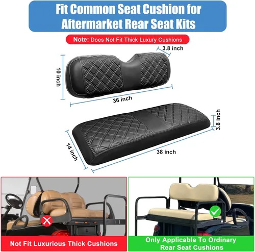 Miniatura 2 de MOSNAI Fundas de Asiento Trasero para Carrito de Golf para EZGO Club Car Yamaha, Almohada de Asiento Trasero del Mercado de Posventa, Funda
