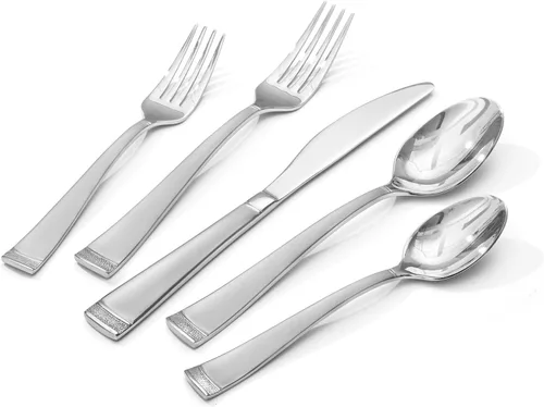 Miniatura 10 de Juego de cubiertos KINGSTONE, juego de 65 piezas para 12, juego de cubiertos de acero inoxidable 18/10 con borde perlado, utensilios para cocina