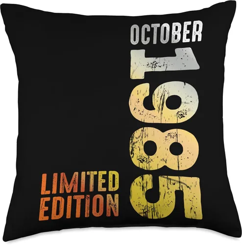 Miniatura 4 de Since October 1985 Retro 1985 Vintage 1985 October Throw Pillow