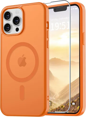 Miniatura 77 de vnnink para iPhone 12 y iPhone 12 Pro, funda de teléfono celular translúcida con protección contra caídas de grado militar, mate magnética