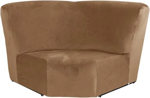 Miniatura 14 de Funda de terciopelo para sofá esquinero, 1 pieza adicional para asiento esquinero, protector para sofá reclinable en forma de L, decoración