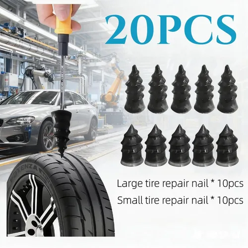 Miniatura 6 de Kit de tornillos de tapón de neumático para automóvil, SUV y camión, reparación duradera de neumáticos con destornillador, reparación permanente