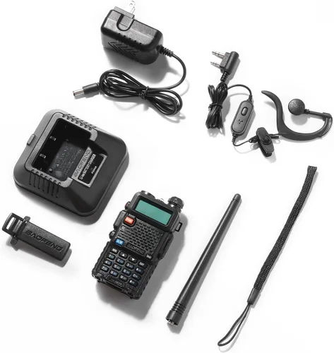 Miniatura 7 de Baofeng UV-5R 8W Radio bidireccional de doble banda, UV-5RTP Radio de mano con auricular, batería de 1800mAh, cargador de escritorio, 128CH, soporte