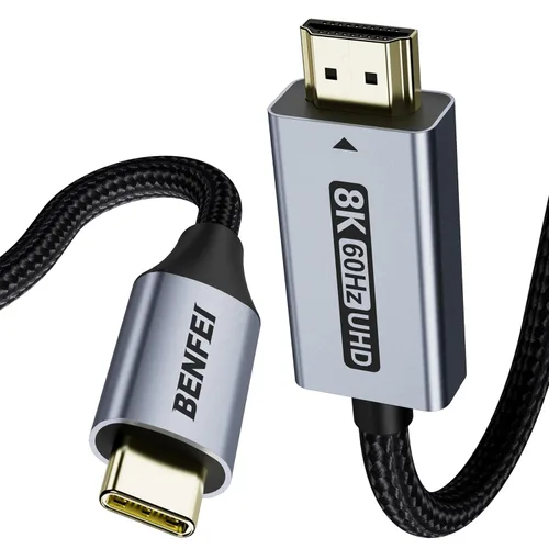Miniatura 14 de BENFEI Cable USB C a HDMI de 3 pies, cable USB tipo C a HDMI, Thunderbolt 3/4 compatible con iPhone 15 Pro/Max, MacBook Pro/Air 2023, iPad Pro