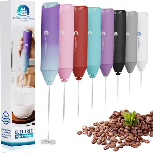 Miniatura 6 de Espumador de leche potente de mano, espumador de leche de mano mini, batidor de bebidas para café, capuchino, café con leche, matcha, chocolate Verde