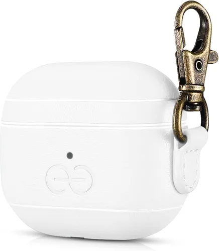 Miniatura 63 de Dreem Om - Funda para estuche con clip para llavero compatible con AirPods 1 y 2, funda de cuero vegano para Airpods para hombres y mujeres, Negro