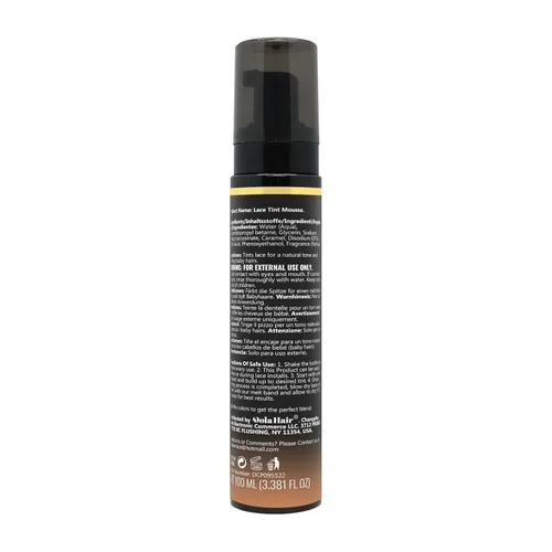 Miniatura 8 de Dolahair Mousse en aerosol de tinte de encaje para pelucas de encaje frontal, espuma fundida, mousse para el cabello, pegamento para peluca y kit