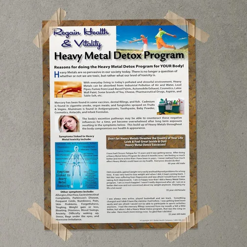 Miniatura 6 de Better Health Company Heavy Metal Detox 11 X 17 pulgadas laminado cartel promocional para promover cualquier baño de desintoxicación de pies