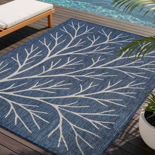 Miniatura 40 de Alfombra Lavable para Interiores y Exteriores 8x10 Resistente a la Intemperie Alfombras de Área Modernas de Yute Sólido para Porche Terraza Balcón