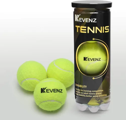 Miniatura 2 de KEVENZ Paquete de 6 pelotas de tenis presurizadas, 2 latas con diseño de sello, pelotas avanzadas para todas las canchas, altamente elásticas, más