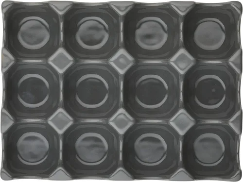 Miniatura 8 de Rachael Ray Bandeja/Soporte para huevos de cerámica de esmalte sólido, 12 tazas, gris oscuro