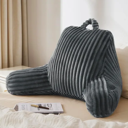Miniatura 21 de Blissful Diary Almohada de lectura para sentarse en la cama, almohada de espalda de franela para adultos y niños, cojín de respaldo para sentarse