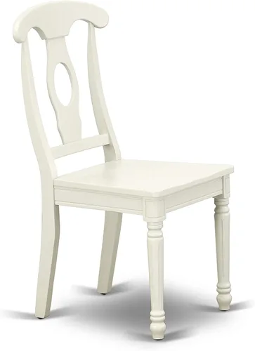 Miniatura 8 de East West Furniture AVKE5-LWH-W - Juego de muebles de comedor de 5 piezas, incluye una mesa de cocina ovalada con hojas de mariposa y 4 sillas
